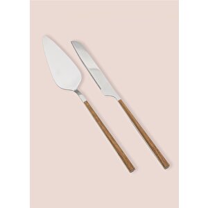 Wooden Pasta Servis Takımı 2 Parça