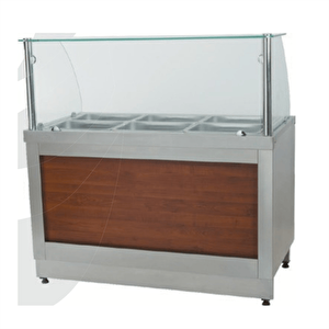 Csa Karacasan Sıcak Servis Benmarisi Doğalgazlı Tezgahlı 280x90x85/135cm