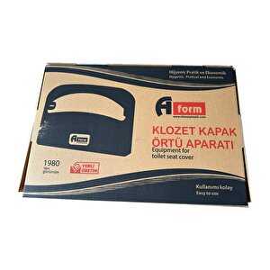 A Form Klozet Kapak Örtüsü Dispenseri Aparatı - 40x5x29 Cm. - Beyaz - Plastik - Duvara Monte