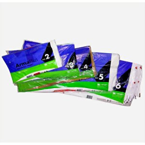 Naksan Armaplus Takviyeli Kalın Baskılı Beyaz Çanta Poşet Torba - 50x60 Cm. - 50 Adetlik 5 Paket
