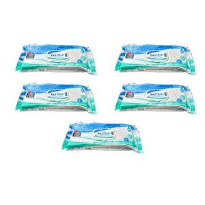 İnci Fresh Islak Vücut Temizleme Havlusu Mendil - Vitamin E + B5 - Parabensiz - 50 Adetlik 5 Paket