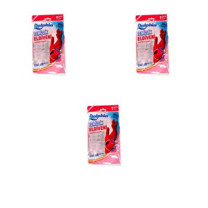 Lateks Bulaşık Temizlik Eldiveni - Kırmızı - Xl - No : 10 - 3 Çift - Paket
