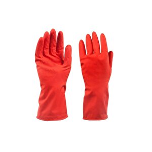 Lateks Bulaşık Temizlik Eldiveni - Kırmızı - Xl - No : 10 - 1 Çift - Paket