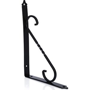 Ersa Ferforje Dekoratif Raf Altı Raf Ayağı Siyah 155 X 230 Mm