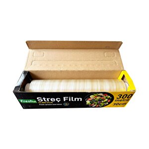 Fresh-up Şeffaf Mutfak Rulo Streç Film Folyo - 30 Cm. X 300 Metre - Gıdaya Uygun - 3 Paket