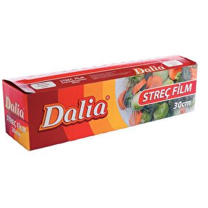 Dalia Şeffaf Mutfak Rulo Streç Film Folyo - 30 Cm. X 100 Metre - Gıdaya Uygun - 1 Paket