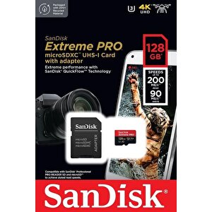 Sandisk Extreme Pro 128gb 200mb/s Microsdxc Hafıza Kartı Sdsqxcd-128g-gn6ma
