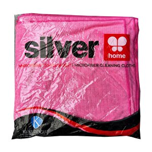 Silver Home Kareli Mikrofiber Temizlik Toz Cam Bezi -55 Gr. -300 Kalite -40x40 Cm. -20 Adetlik Paket