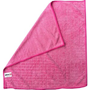 Silver Home Kareli Mikrofiber Temizlik Toz Cam Bezi -55 Gr. -300 Kalite -40x40 Cm. -20 Adetlik Paket