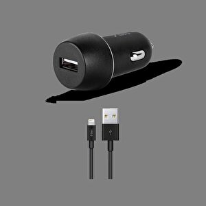 Smartcharger 2.1a Araç Şarj Aleti Ve Lightning Kablo Siyah -2cks20ls