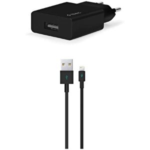 Smartcharger Seyahat Şarj Aleti 2.1a + Lightning Kablo Siyah - 2scs20ls