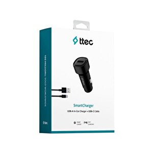 Ttec Smartcharger 12w 2.4a Araç Şarj Aleti + 120cm Type-c Kablo 2cks30cs