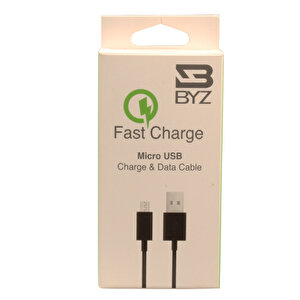 Byz Fast Charge Micro Usb Data Ve Şarj Kablosu - Siyah
