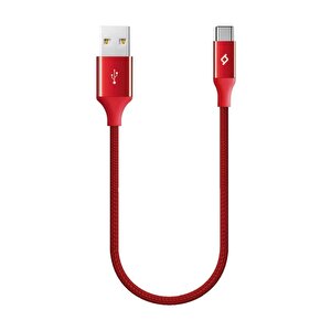 Alumicable Type-c Kablo Kırmızı 30cm - 2dk26k