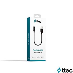 Alumicable Type-c Kablo Siyah 30cm - 2dk26s
