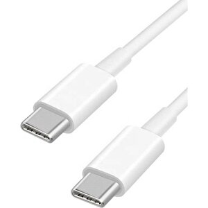 Pdateknoloji Type-c To Type-c Pd 18w Kısa Hızlı Powerbank Şarj Ve Data Kablosu - Beyaz 20cm C-453