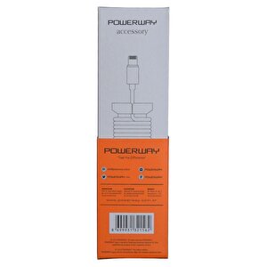 Powerway Apple Lightning Hızlı Şarj Kablosu Örgülü 1.1m - Cx10 Turuncu