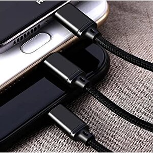 Remax 3 In 1 Micro + Type C + Lightning 1.15m 2.8a Data Ve Şarj Kablosu - Rc-131th