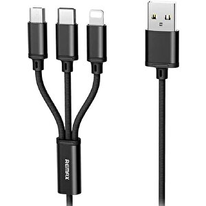Remax 3 In 1 Micro + Type C + Lightning 1.15m 2.8a Data Ve Şarj Kablosu - Rc-131th