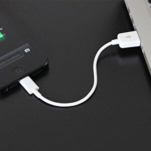Yetty Lightning Kısa Hızlı Powerbank Şarj Ve Data Kablosu 2.1a Beyaz 20cm