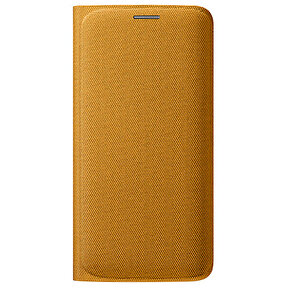 Galaxy S6 Edge Orjinal Flip Wallet (tekstil) - Sarı Ef-wg925byegww