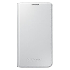 Galaxy Note 2 Kılıf Orjinal Flip Wallet - Beyaz Ef-nn710bwegww