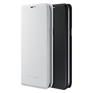 Samsung Galaxy Note 2 Kılıf Orjinal Flip Wallet - Beyaz Ef-nn710bwegww