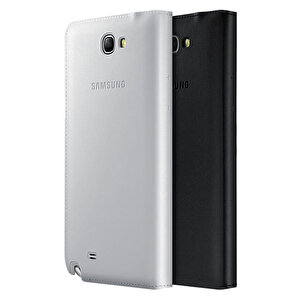 Samsung Galaxy Note 2 Kılıf Orjinal Flip Wallet - Beyaz Ef-nn710bwegww
