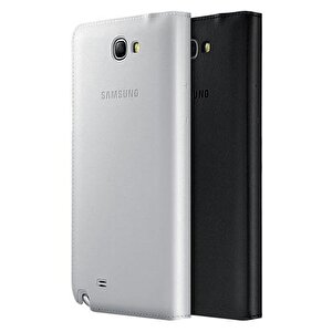 Samsung Galaxy Note 2 Kılıf Orjinal Flip Wallet - Beyaz Ef-nn710bwegww