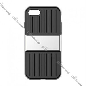 Apple Iphone 7 / 8 Plus Travel Series Case Kılıf - Light Silver