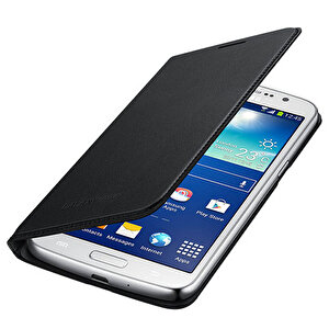 G7100 Galaxy Grand 2 Flip Wallet Orjinal Kılıf - Siyah Ef-wg710bbegww