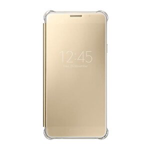Samsung A710f Galaxy A7 (2016) Orjinal Clear View Cover Altın Ef-za710cfegww