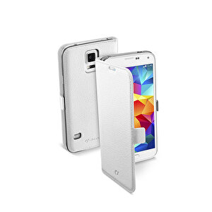 Cellular Line Samsung Galaxy S5 Book Essential Kapaklı Kılıf Beyaz - Bookessengals5w