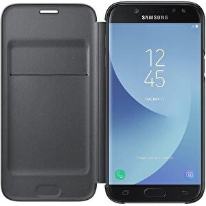 Galaxy J5 (2015) Flip Wallet Orjinal Kılıf - Siyah Ef-wj500bbegww