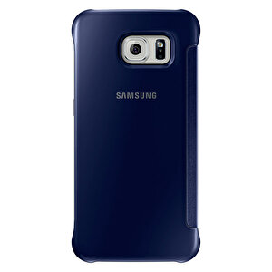 Galaxy S6 Orjinal Clear View Cover - Siyah Ef-zg920bbegww