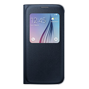 Galaxy S6 Orjinal S-view Cover (deri Görünümlü) - Lacivert Ef-cg920pbegww