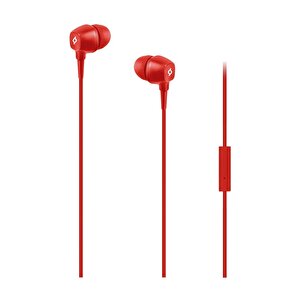 Pop Mikrofonlu Kulaklık Kulakiçi - Kırmızı - 2kmm13k