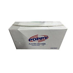 Poppy Plastik Lüx Şeffaf Kaşık - 18 Cm. - 3.2 Gr. - 3000 Adet - Koli