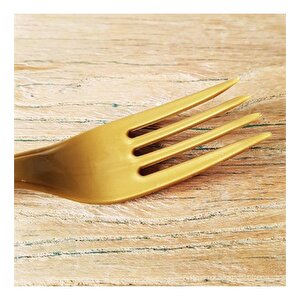 Plastik Gold Altın Renkli Lüx Parti Doğum Günü Çatal - 18 Cm. - 125 Adet