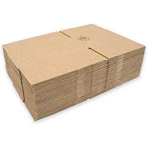 Baskısız Oluklu Kraft Karton Kargo Taşınma Depolama Kolisi - 60x40x30 Cm. - 50 Adet