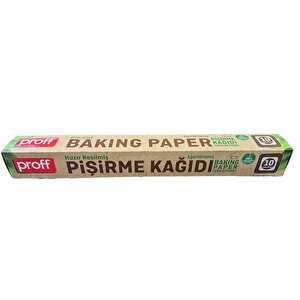 Proff Ağartılmış Doğal Kesimli Yağlı Fırın Pişirme Kızartma Kağıdı - 42x37 Cm. - 10 Yaprak -1 Kutu