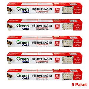 Yağlı Fırın Tepsi Pişirme Kızartma Kağıdı - 37 Cm. X 42 Cm. - Kesimli - 16 Yaprak -5 Kutu