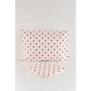 Soley | Mix & Match | Hearts | %100 Pamuk Çift Kişilik Çarşaf Seti