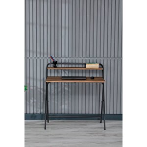 Tam Katlanır Çalışma Masası 85x55x73 Cm Modern 73 Cm Modern 55 Cm Metal 85 Cm Ceviz
