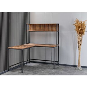 Raflı L Çalışma Masası 140x120x75 Cm Sağ Sol Yönlü