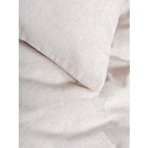 Cotton Keten Çift Kişilik Nevresim Takımı Basic Bej