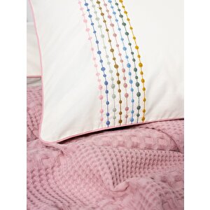 Cotton Box Aura Tek Kişilik Pike Takımı Pebble Pembe