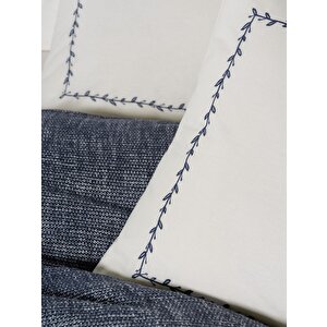 Embrova Şönil Çift Kişilik Yatak Örtüsü/pike Takımı Loom Lacivert