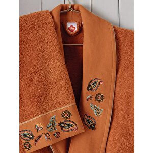 Folk Art Aile Bornoz Seti Dalila Tarçın-antrasit