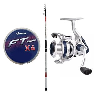 Yekoutdoor Olta Seti Kendo Atlantic Surf 4.20m 100-250gr Olta Kamışı&okuma Aria-6000a 1bb Olta Makinesi